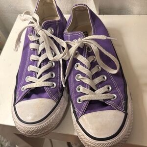 Converse Purple and White Kids Sneakers